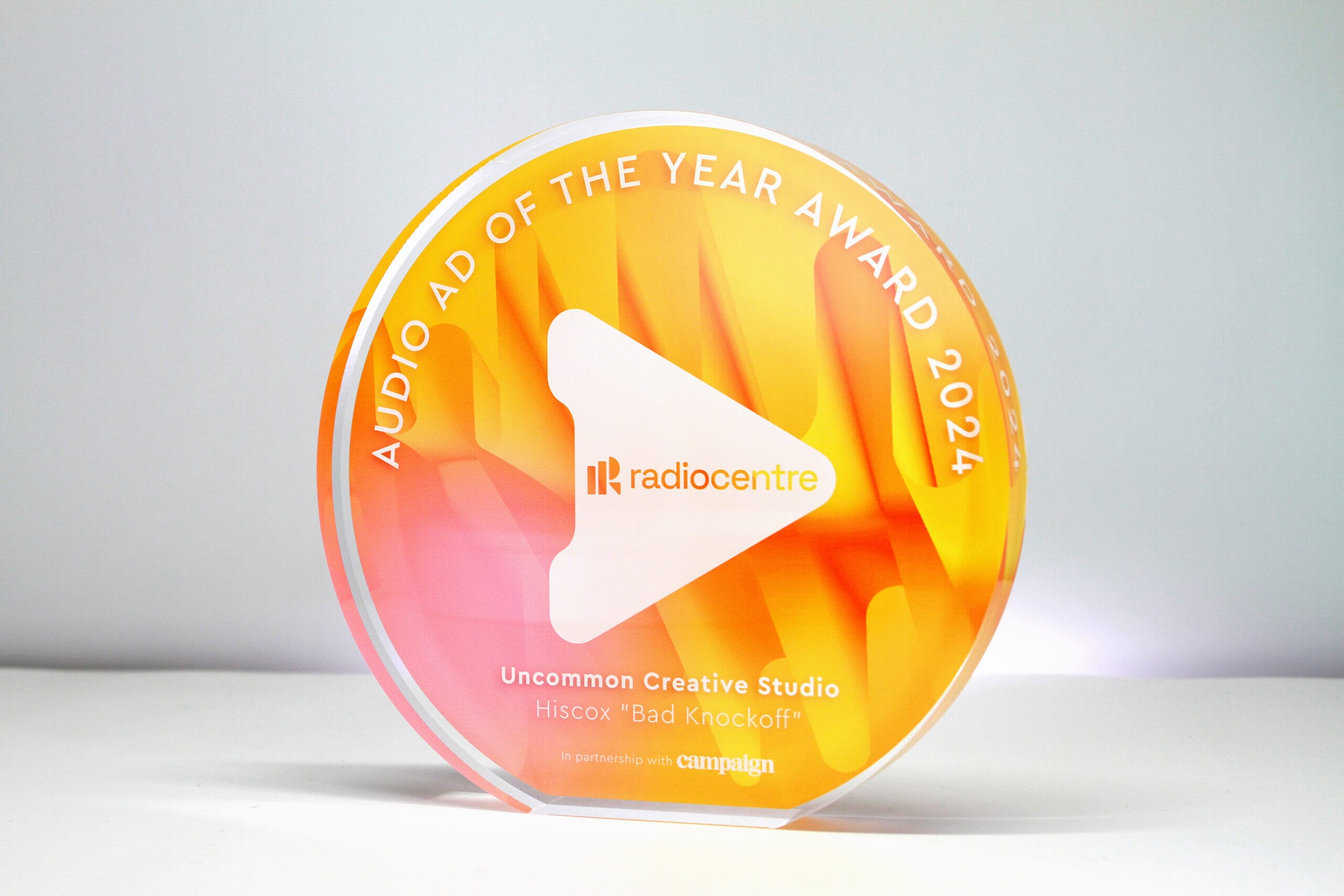 Audio Ad Of The Year Trophy