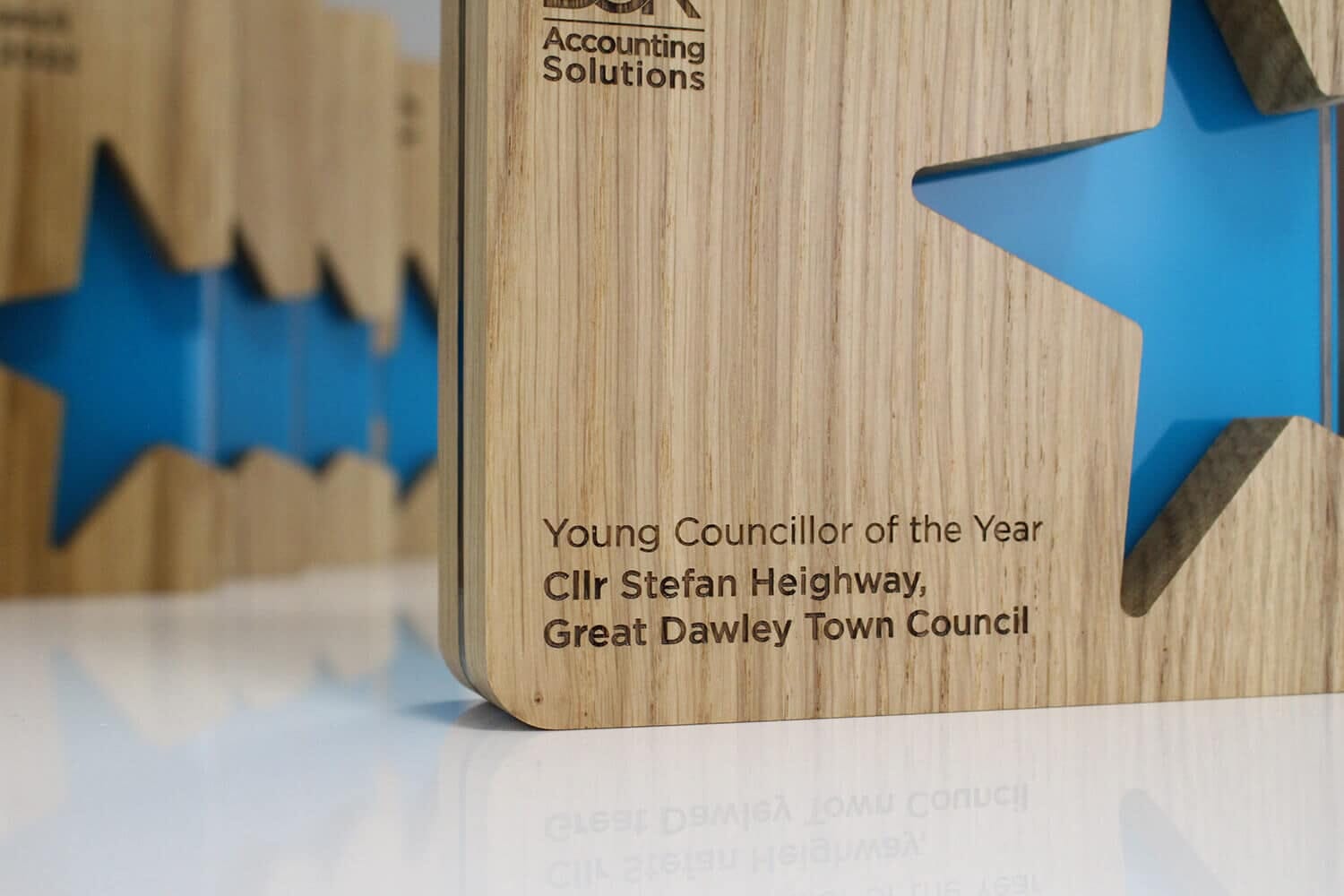 Wooden plaque for Star Council Awards