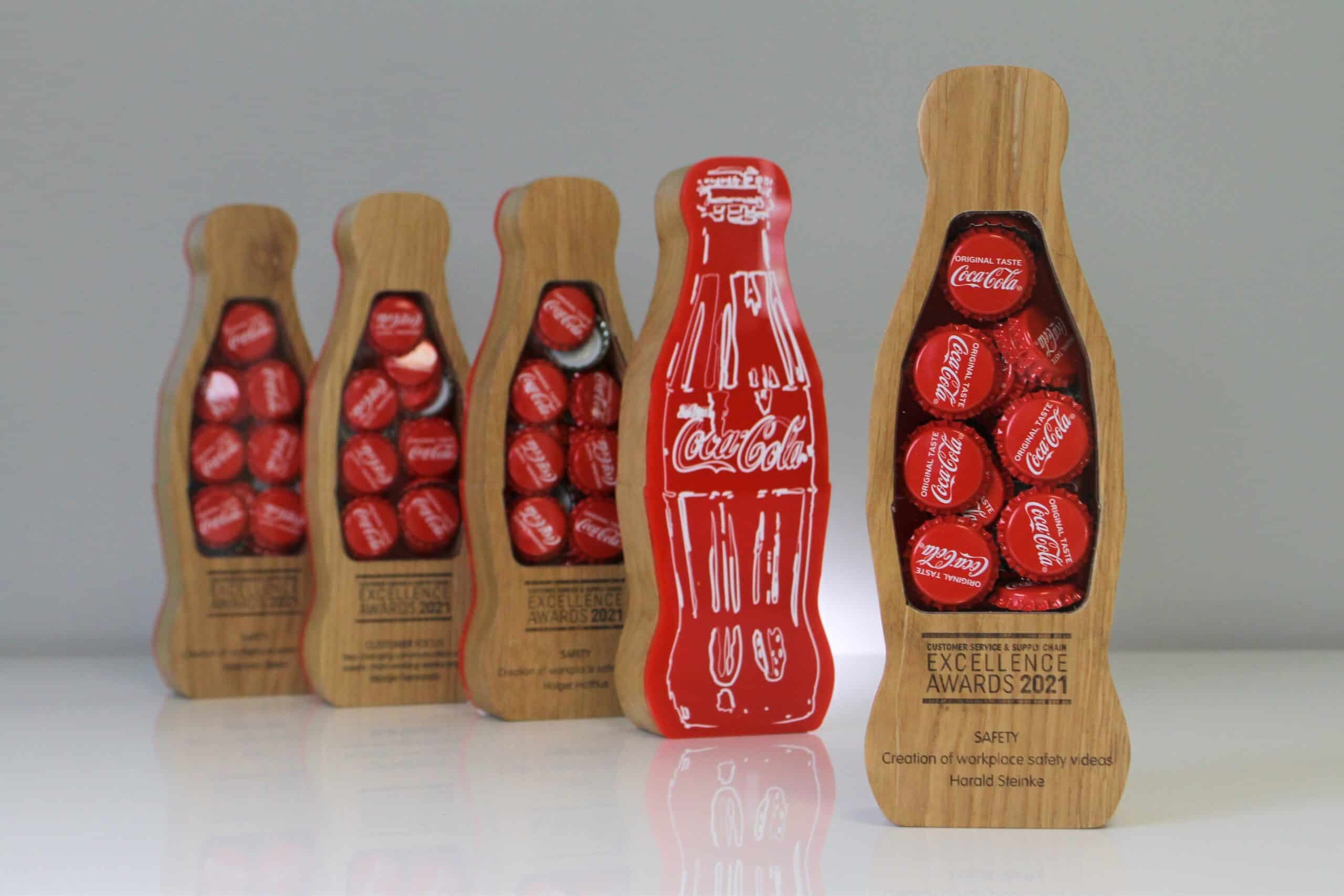 Coca Cola Wooden Trophies