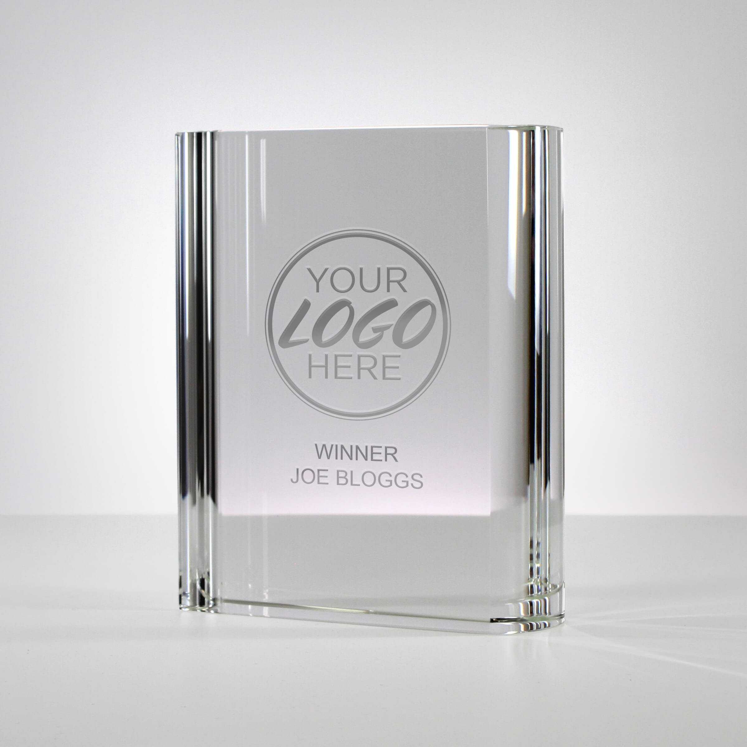 Closed Book Glass Trophy