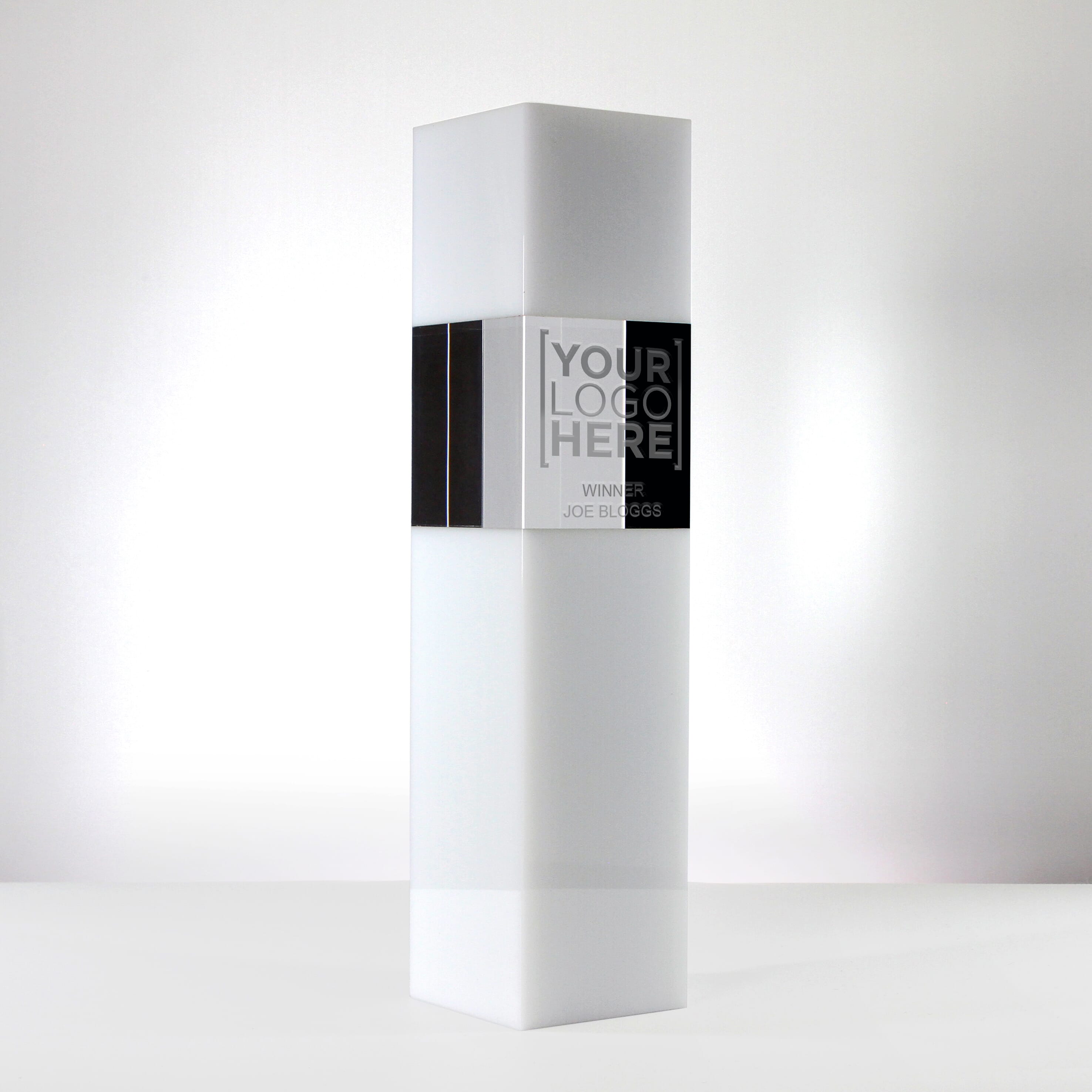 White Crystal Column Trophy