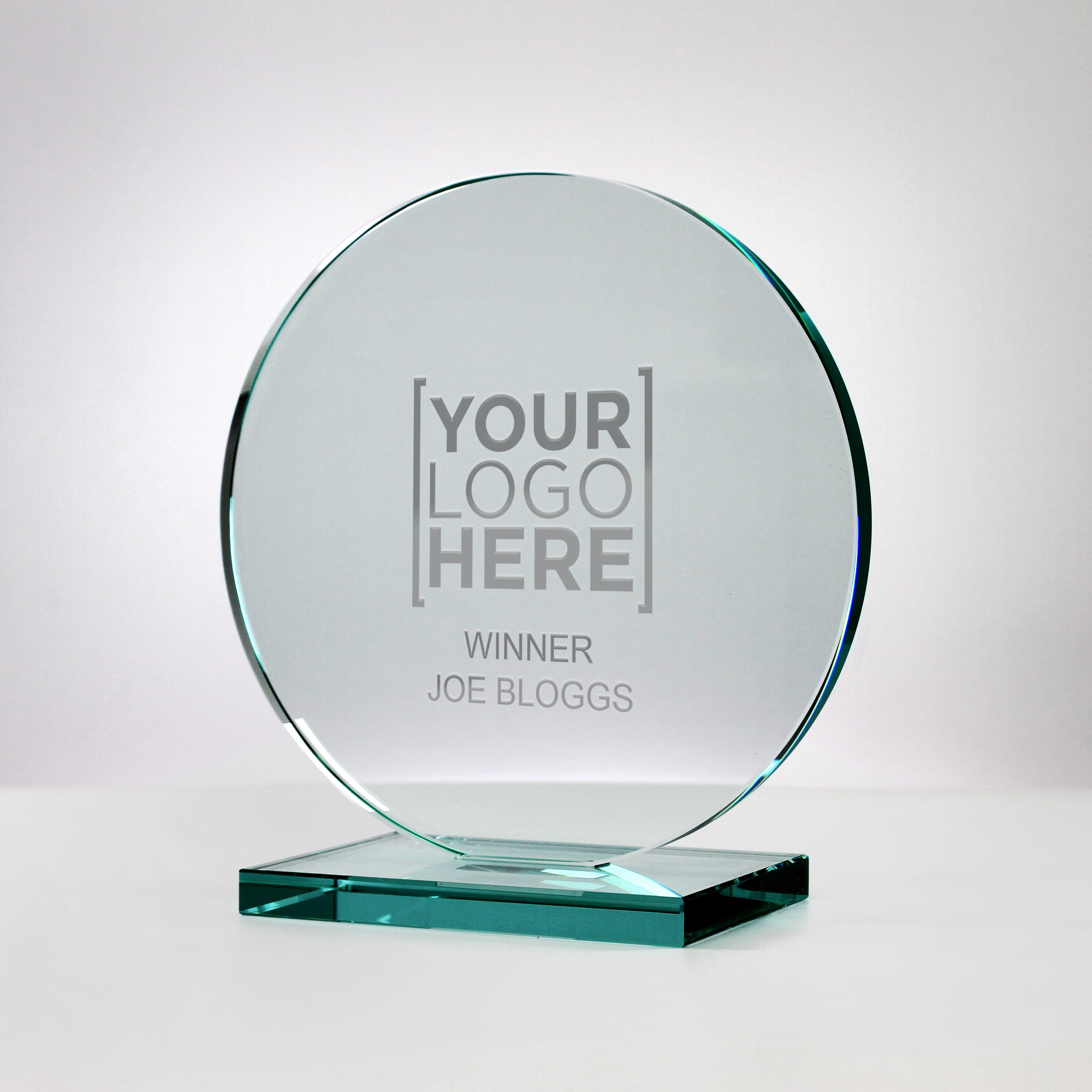 Circle Jade Glass Trophy