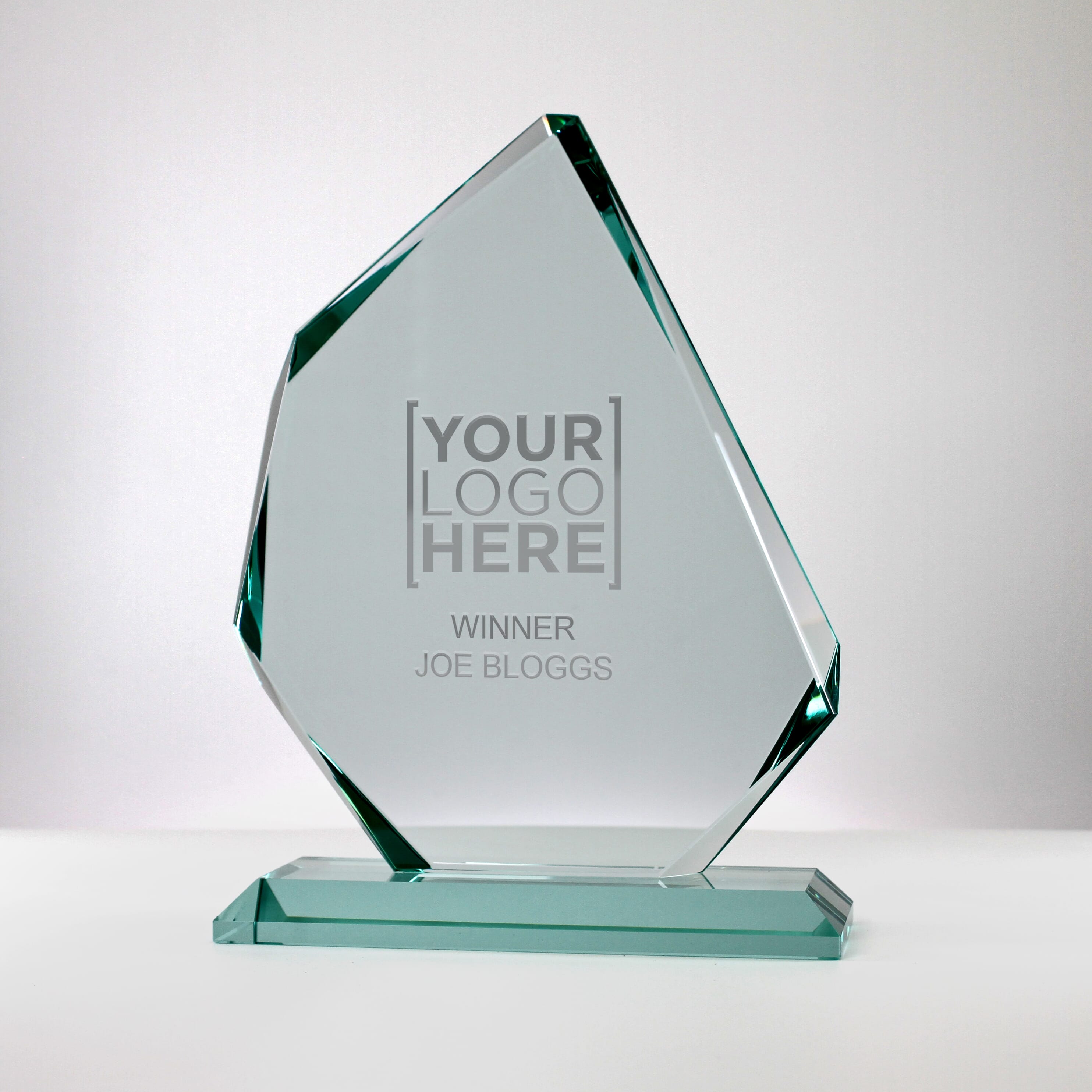 Ice Peak Jade Glass Trophy