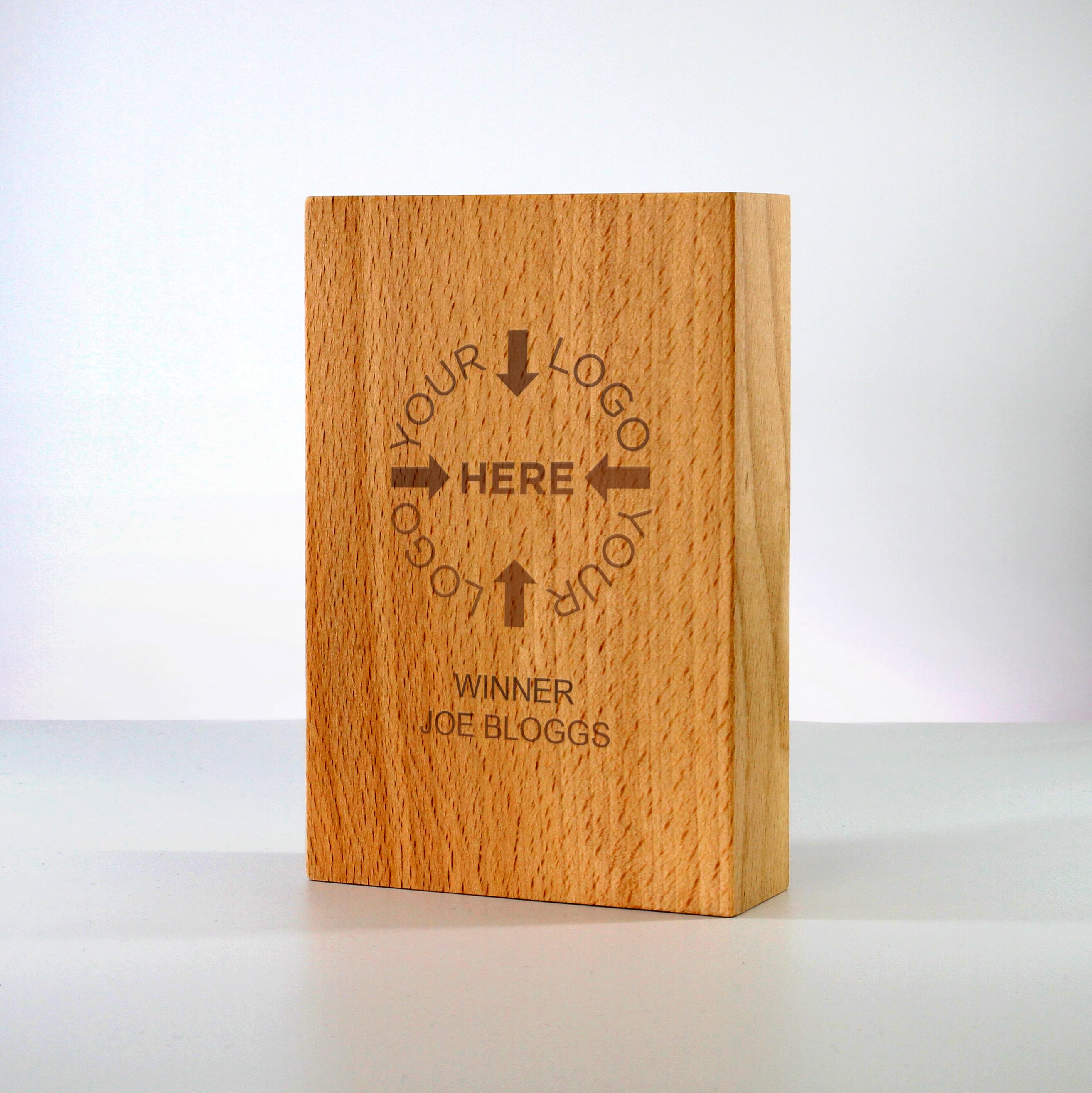 Beech Rectangle Wooden Trophy