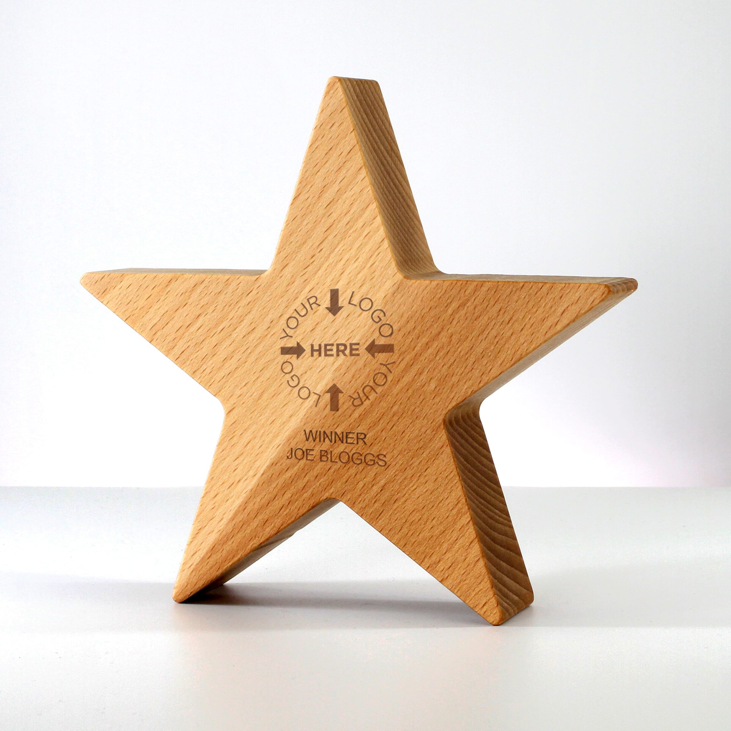 Beech Star Wooden Trophy