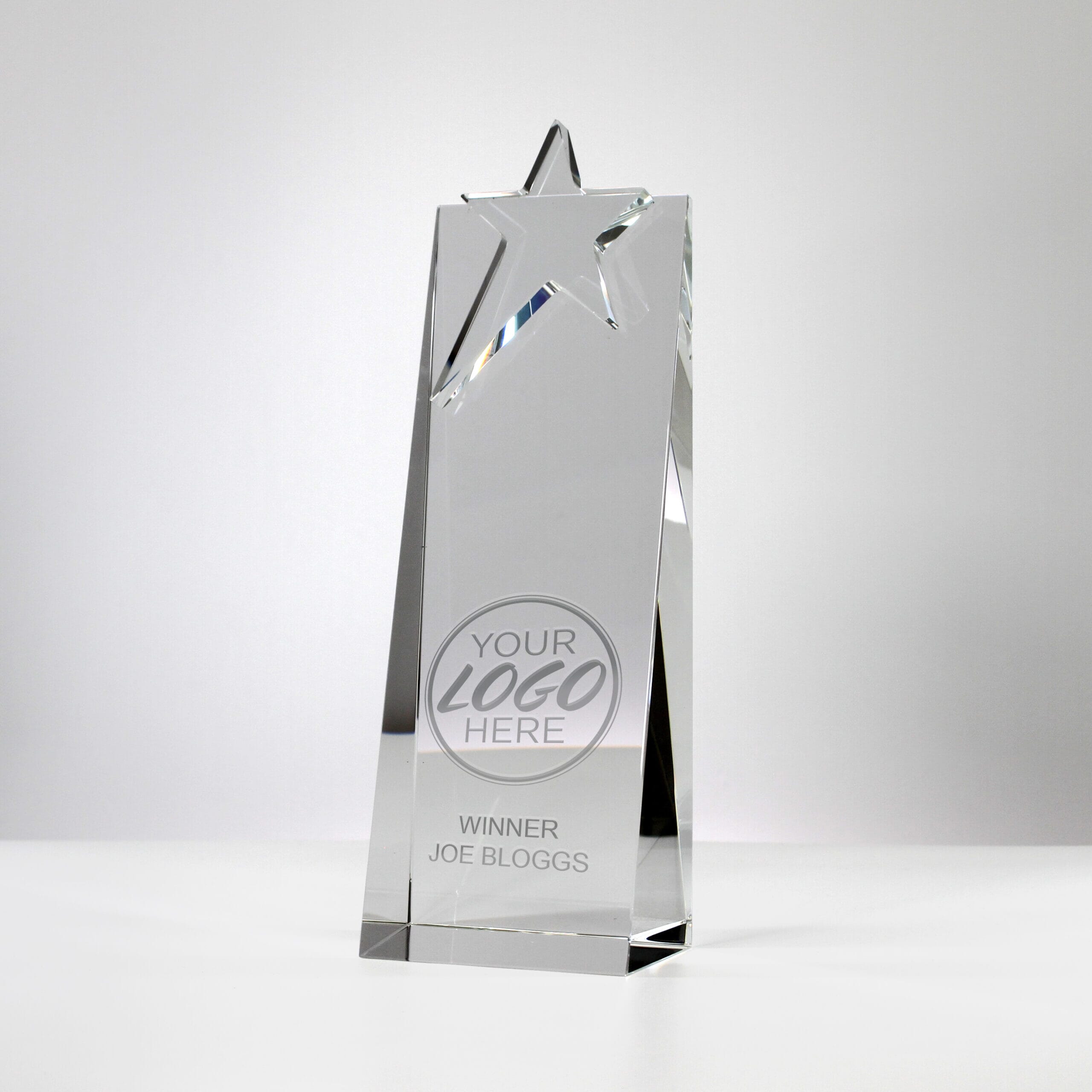 Star Rectangle Glass Trophy