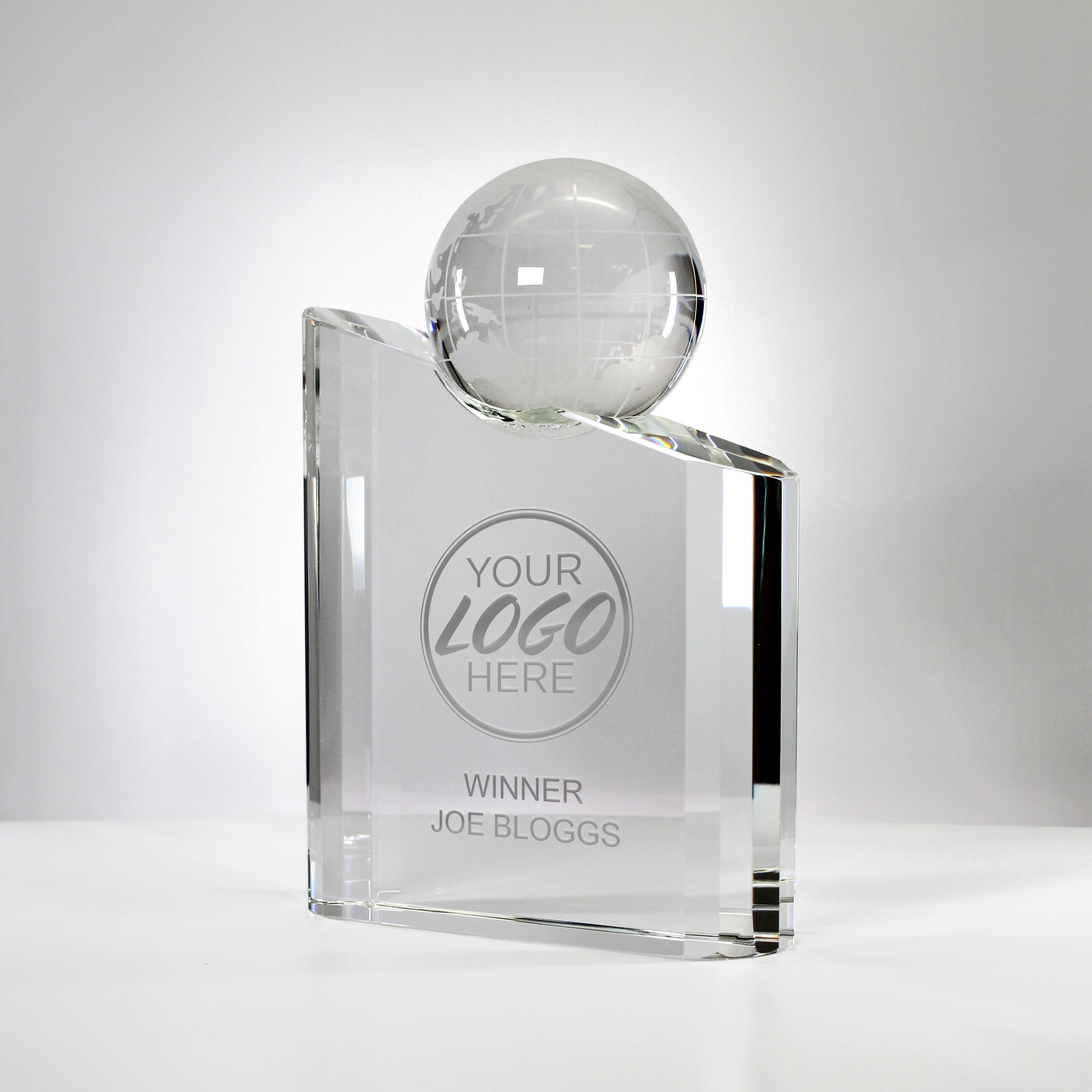 Globe Mountain Glass Trophy