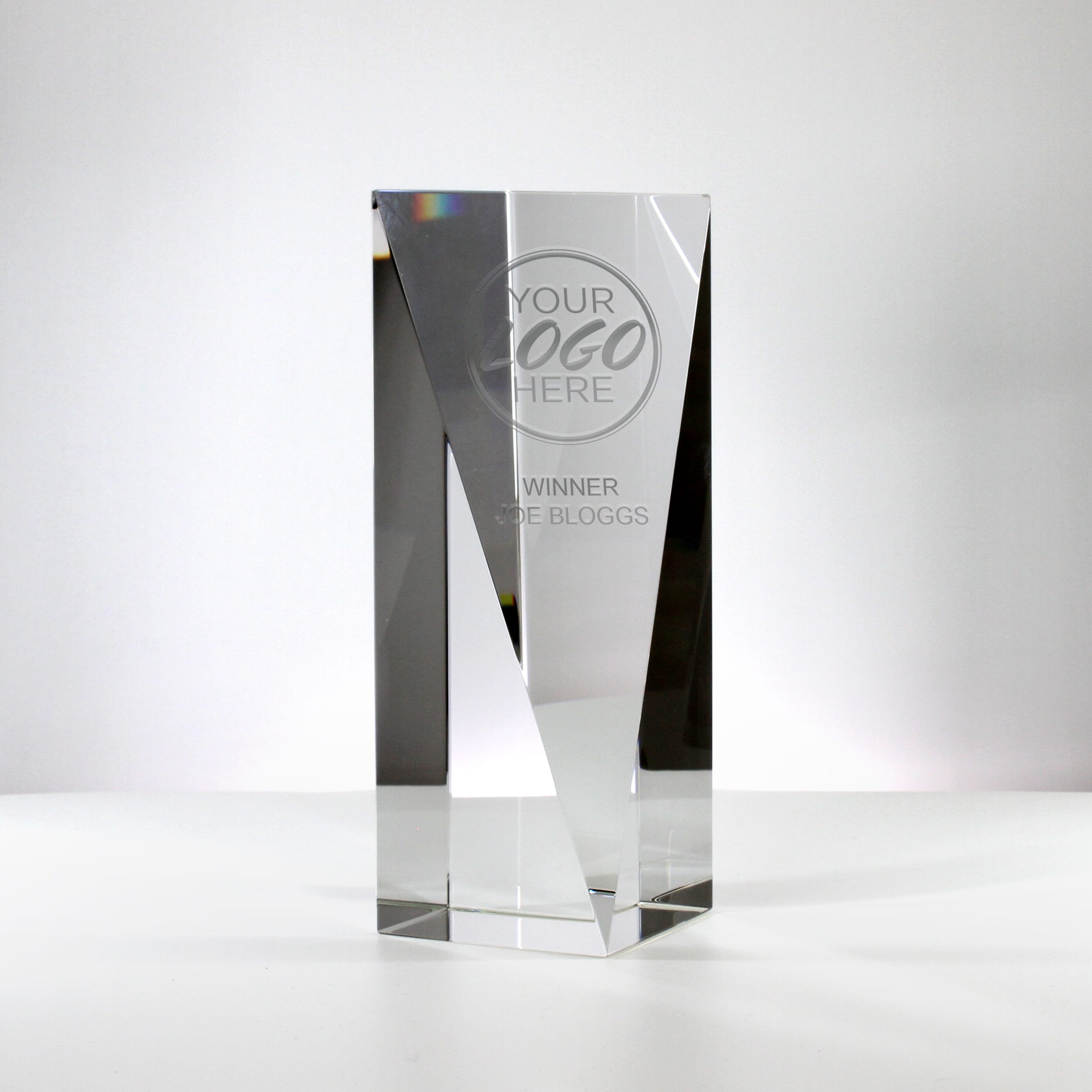Facet Rectangle Glass Trophy