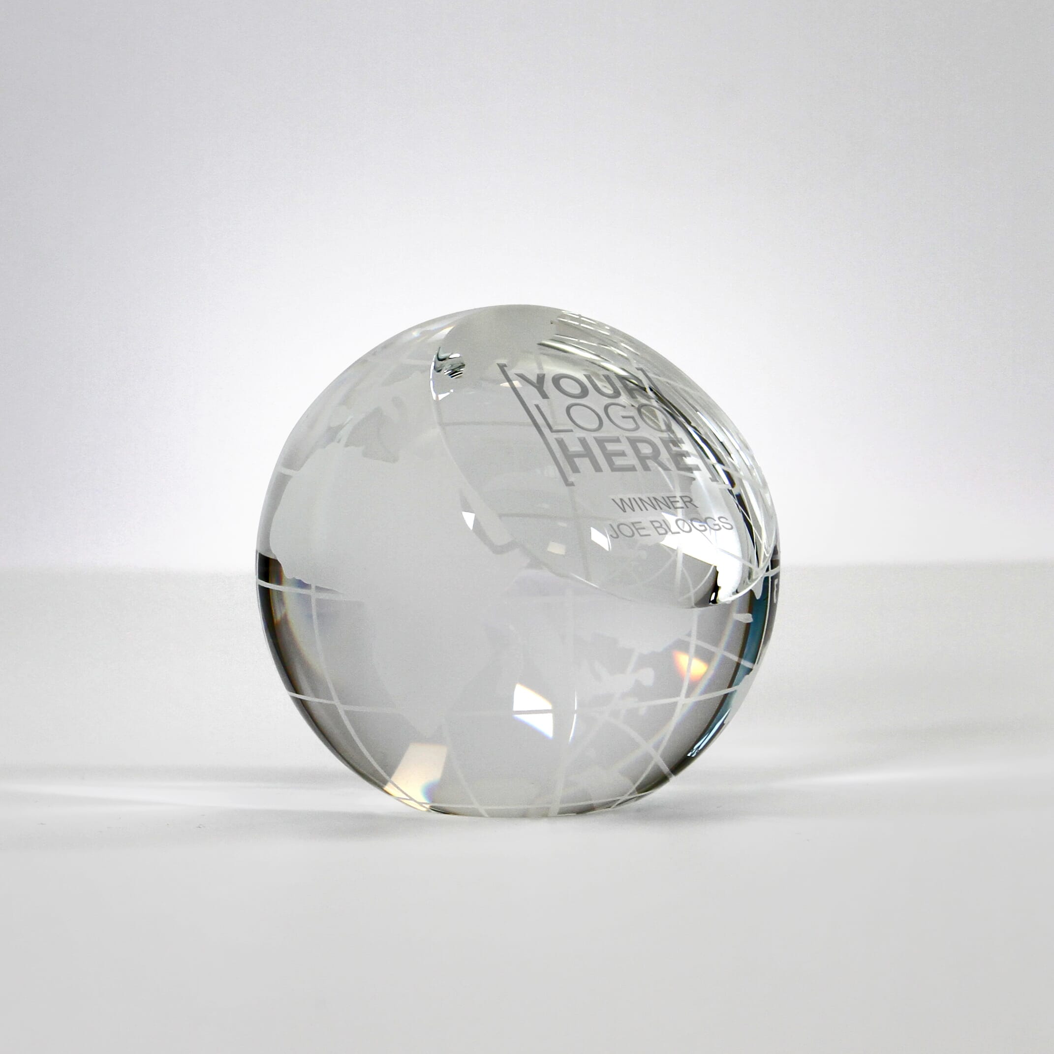 Optical Crystal Globe Paperweight