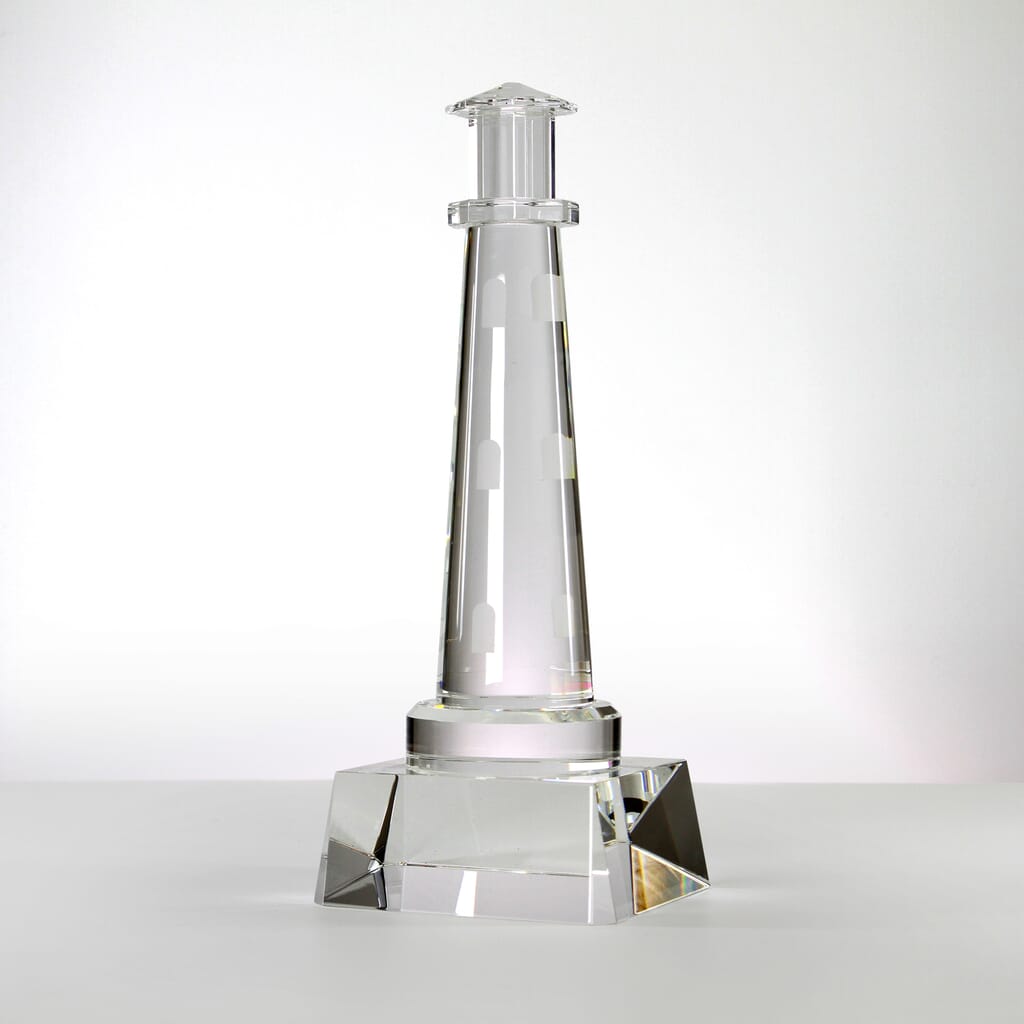 Crystal Lighthouse Personalised Optical Crystal Lighthouse Trophy