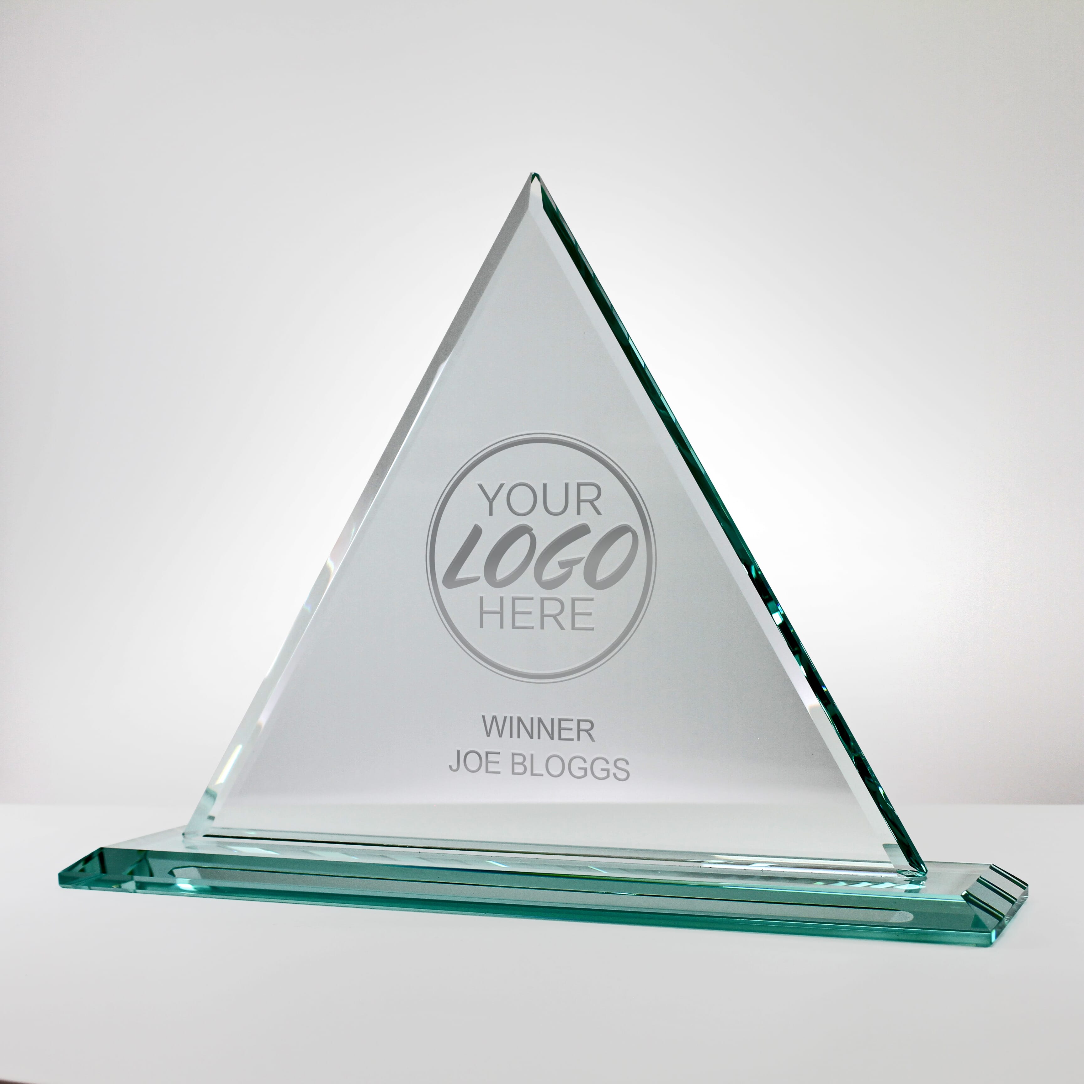 Jade Glass Pyramid Trophy