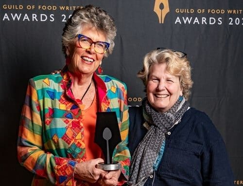 Guild of Food Writers Event Prue Leith Sandi Toksvig
