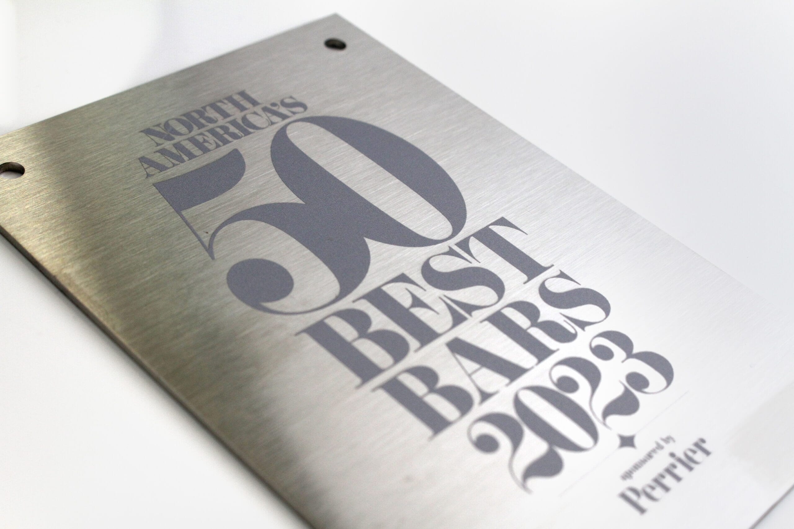 50 Best Bars Plaques - Close up