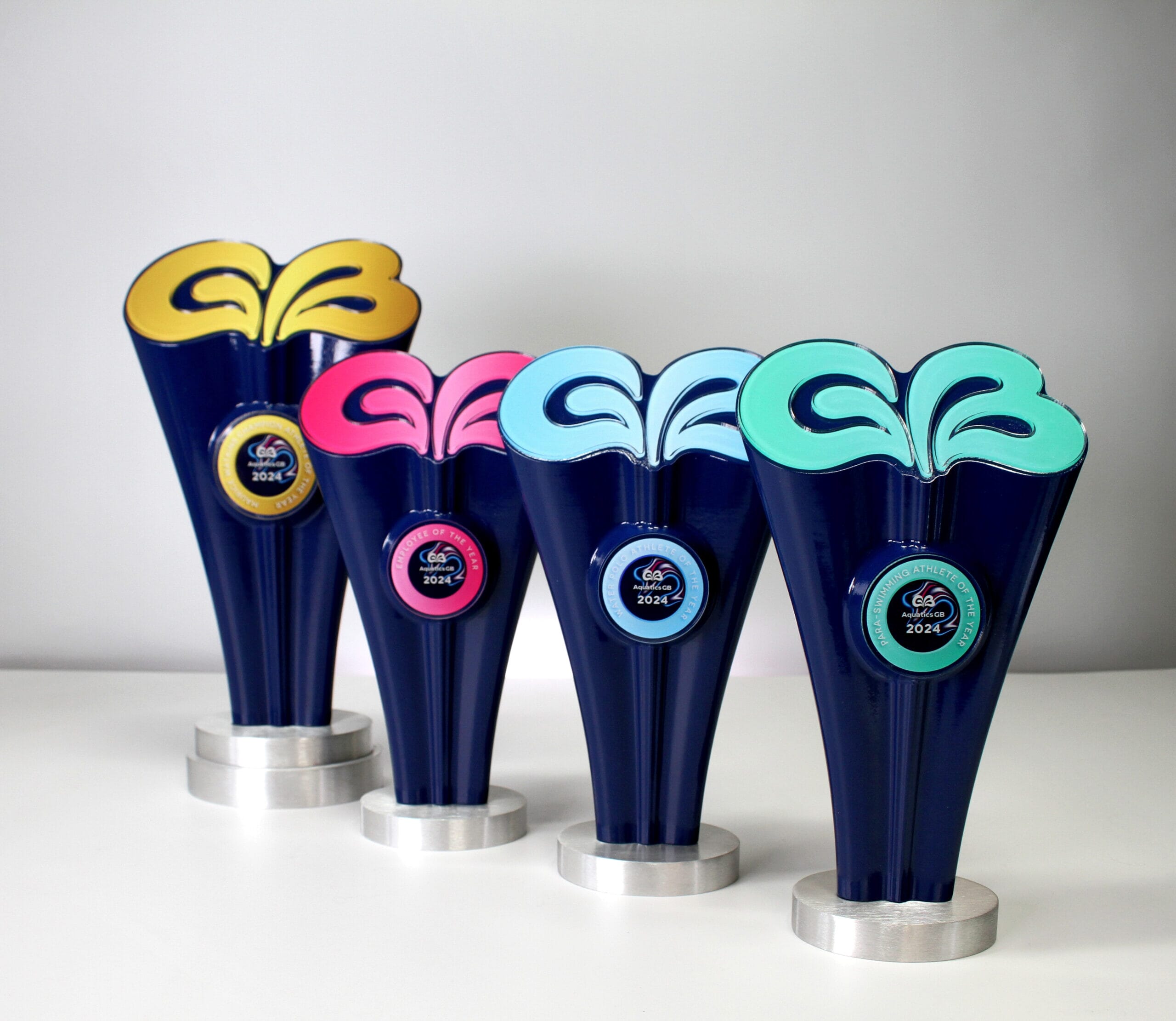Aquatics GB Awards 2024 - Group Shot of Trophies