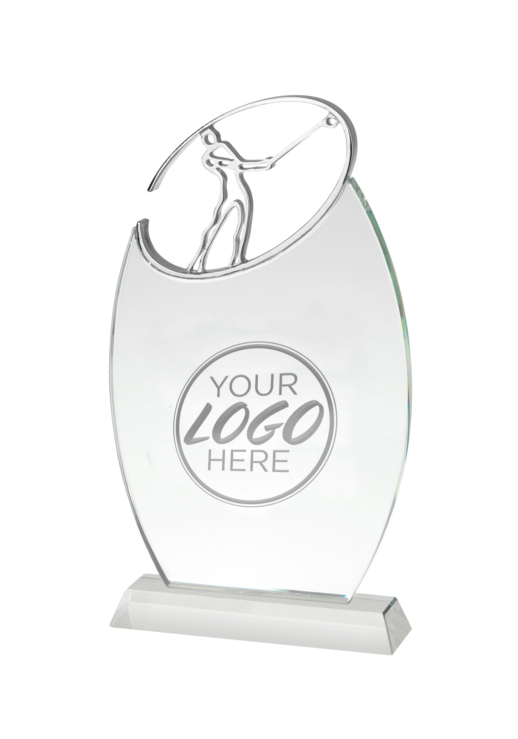 Golf Swing Crystal Trophy