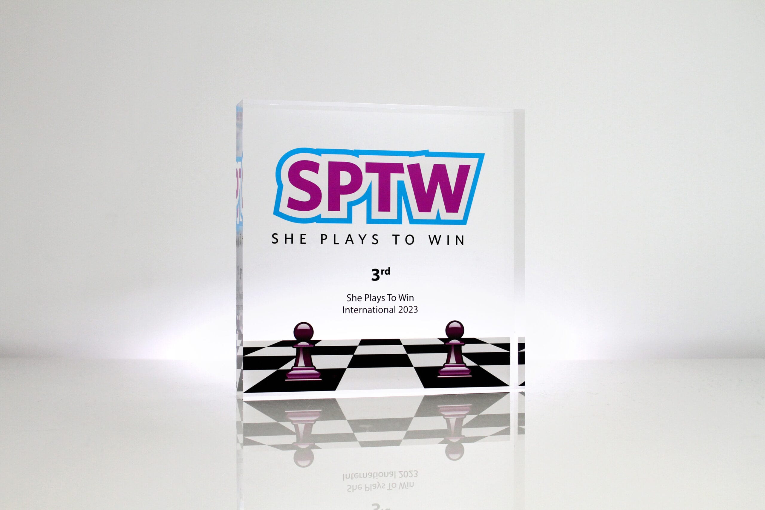 She Plays to Win Chess Trophy