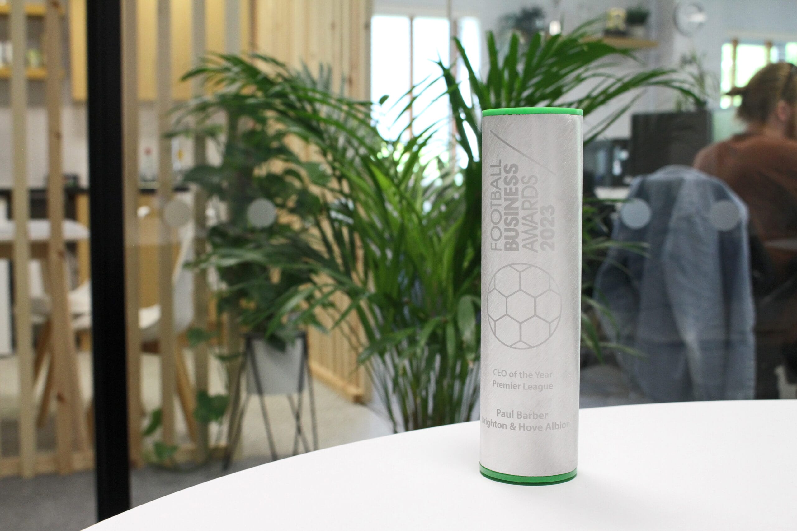 Football Business Awards - Trophy in office