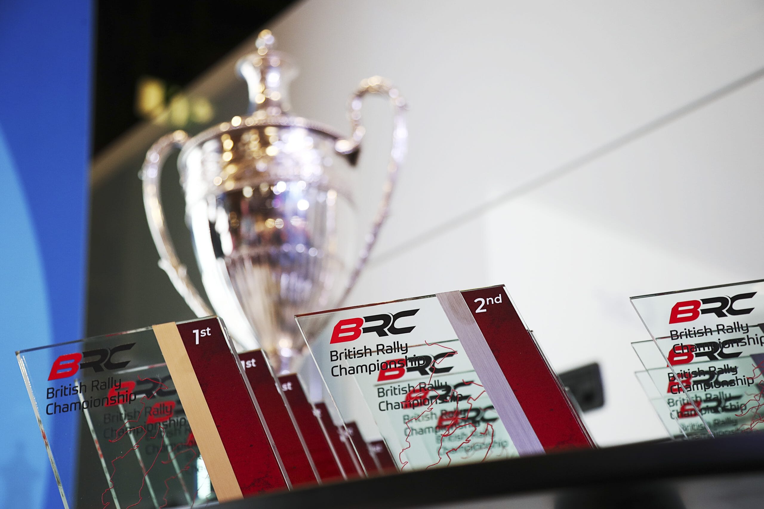 BRC British Rally Championship Trophies - Event Photo with cup