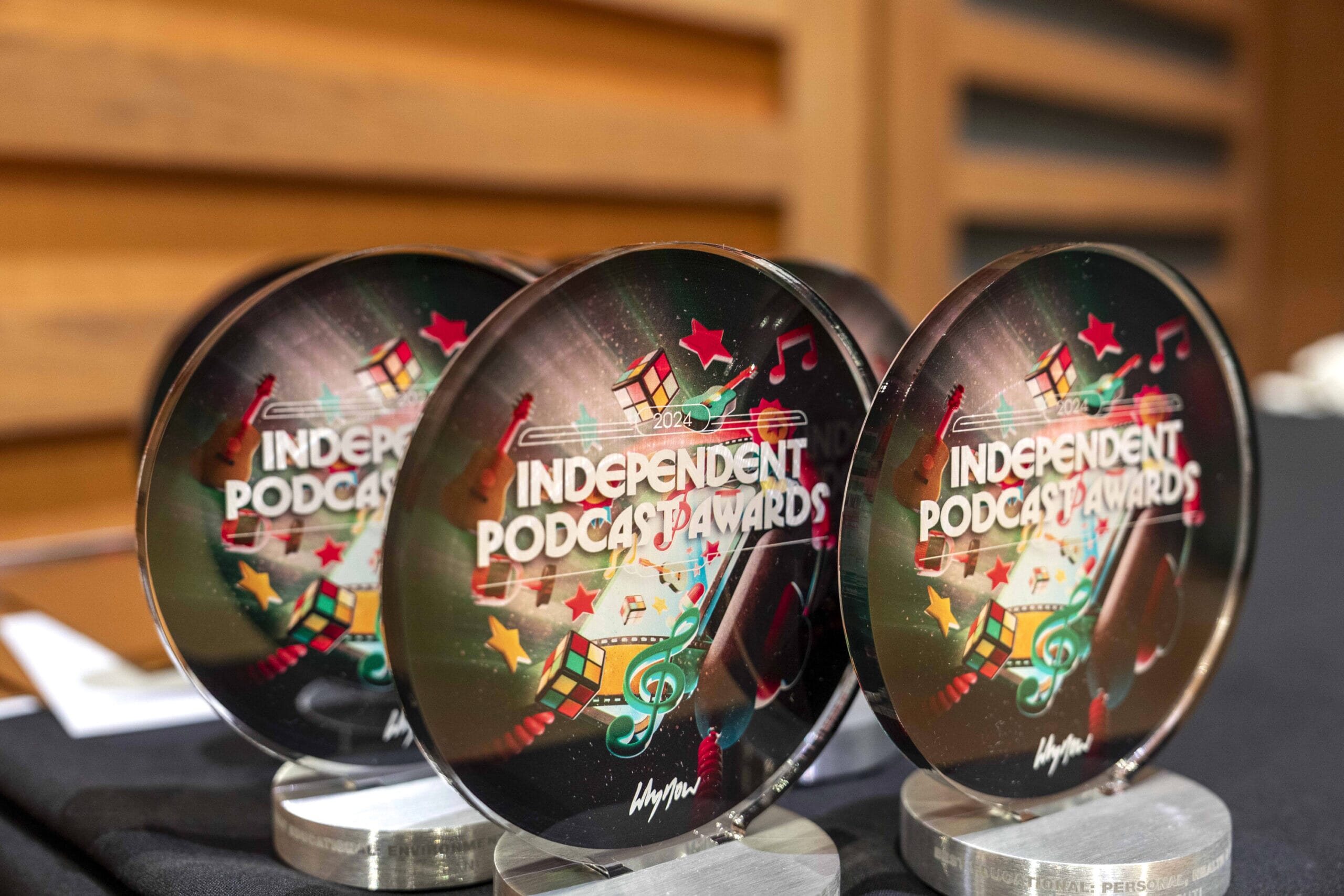 Independent Podcast Awards - event photo - Trophies