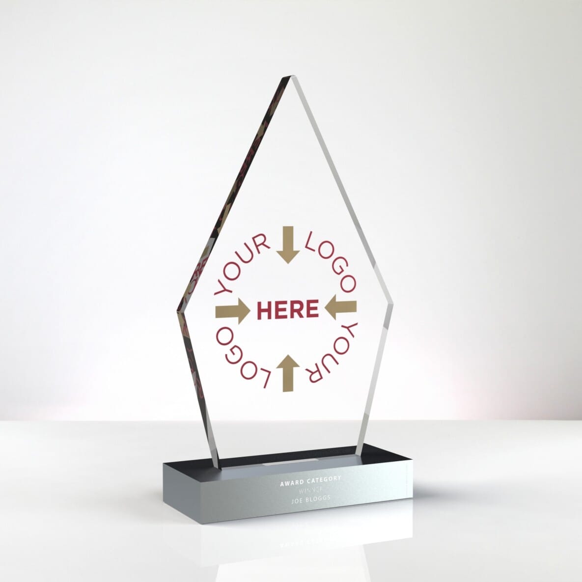 diamond acrylic trophy