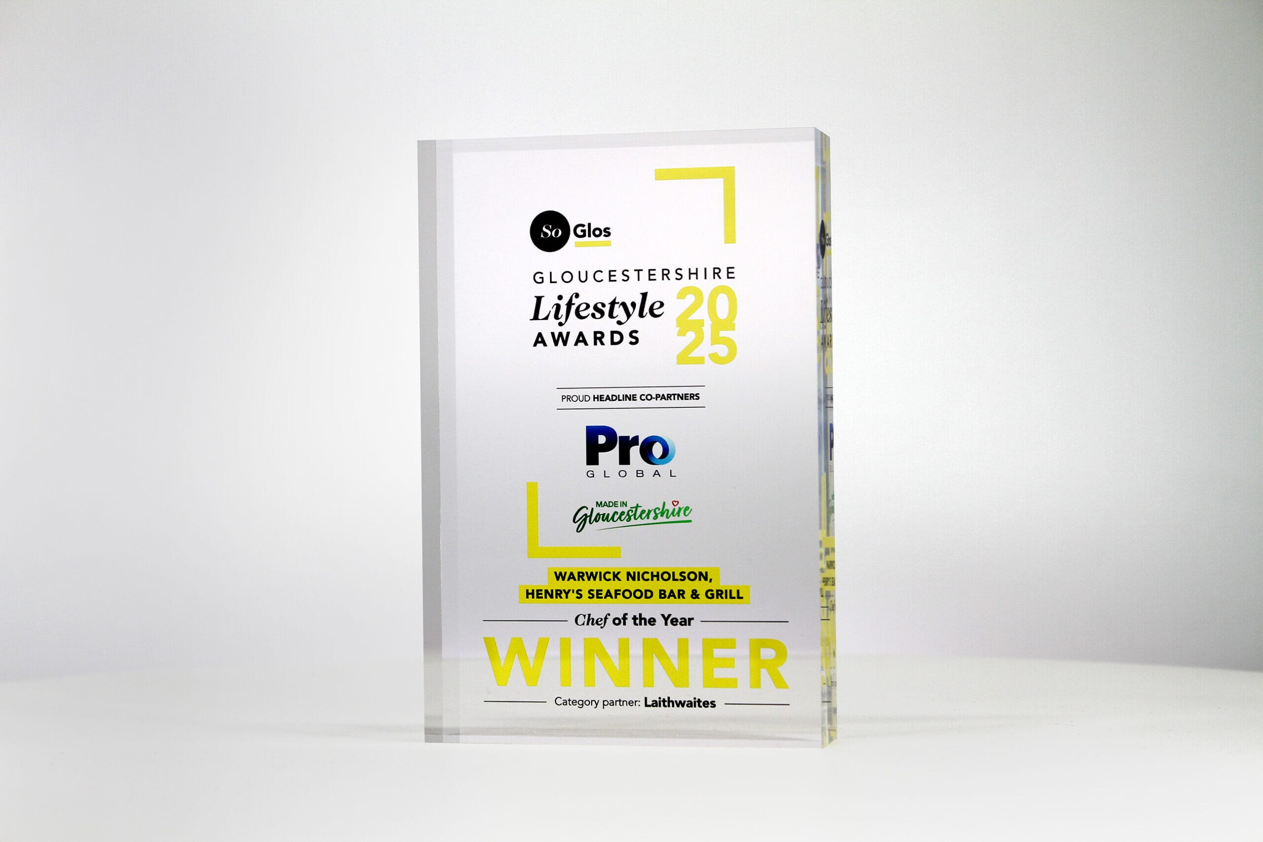 Full view of the award