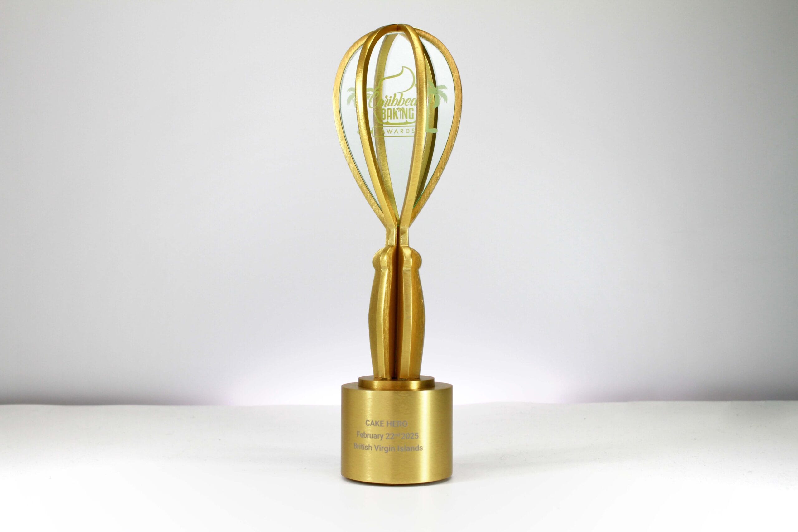 Caribbean Baking Awards - Gold Whisk Trophy