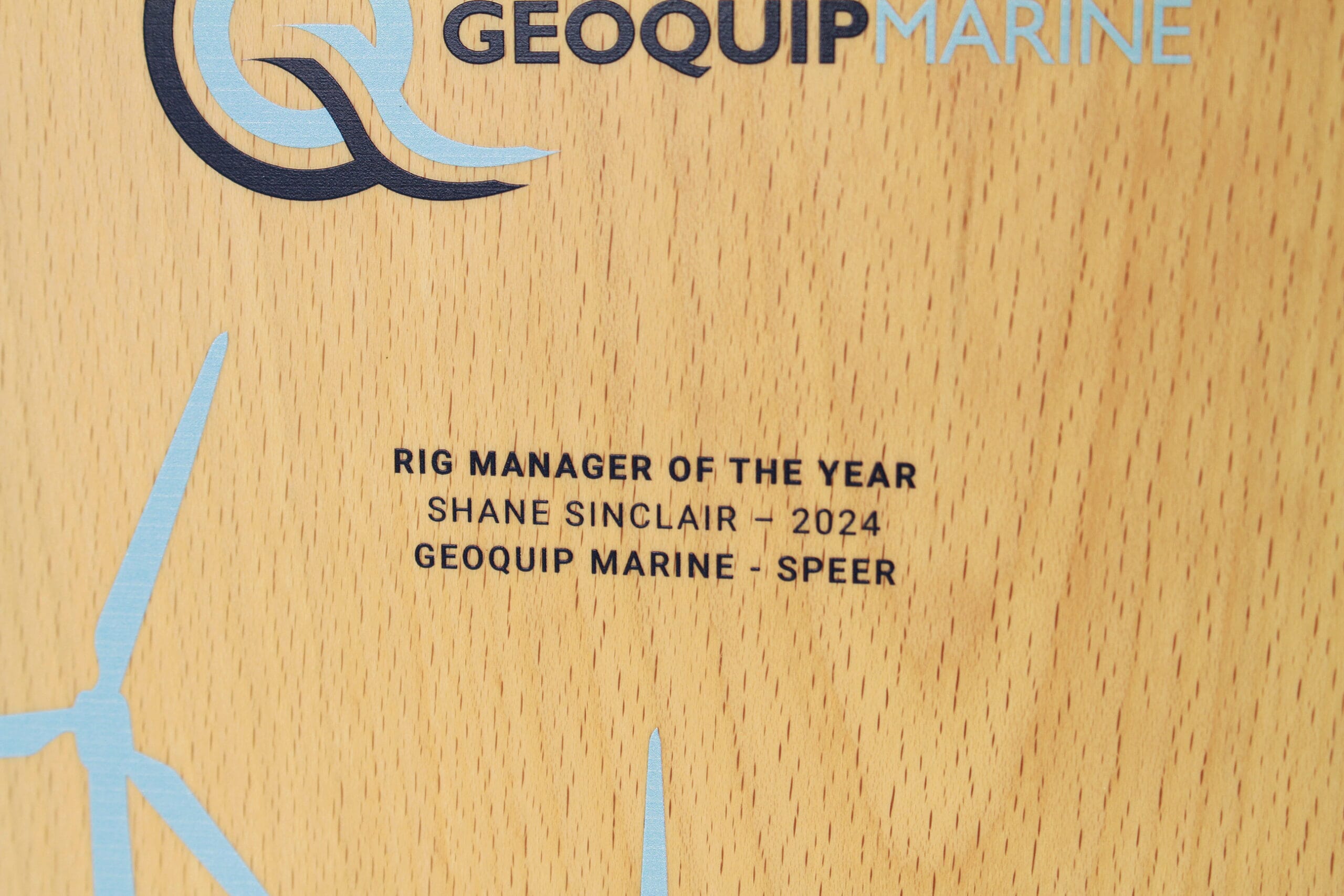 Printed text on the beech tablet