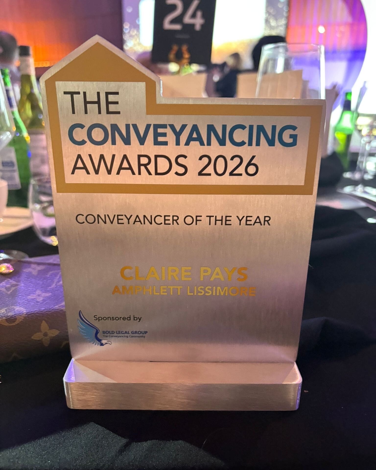 Conveyancing Awards - winner photo