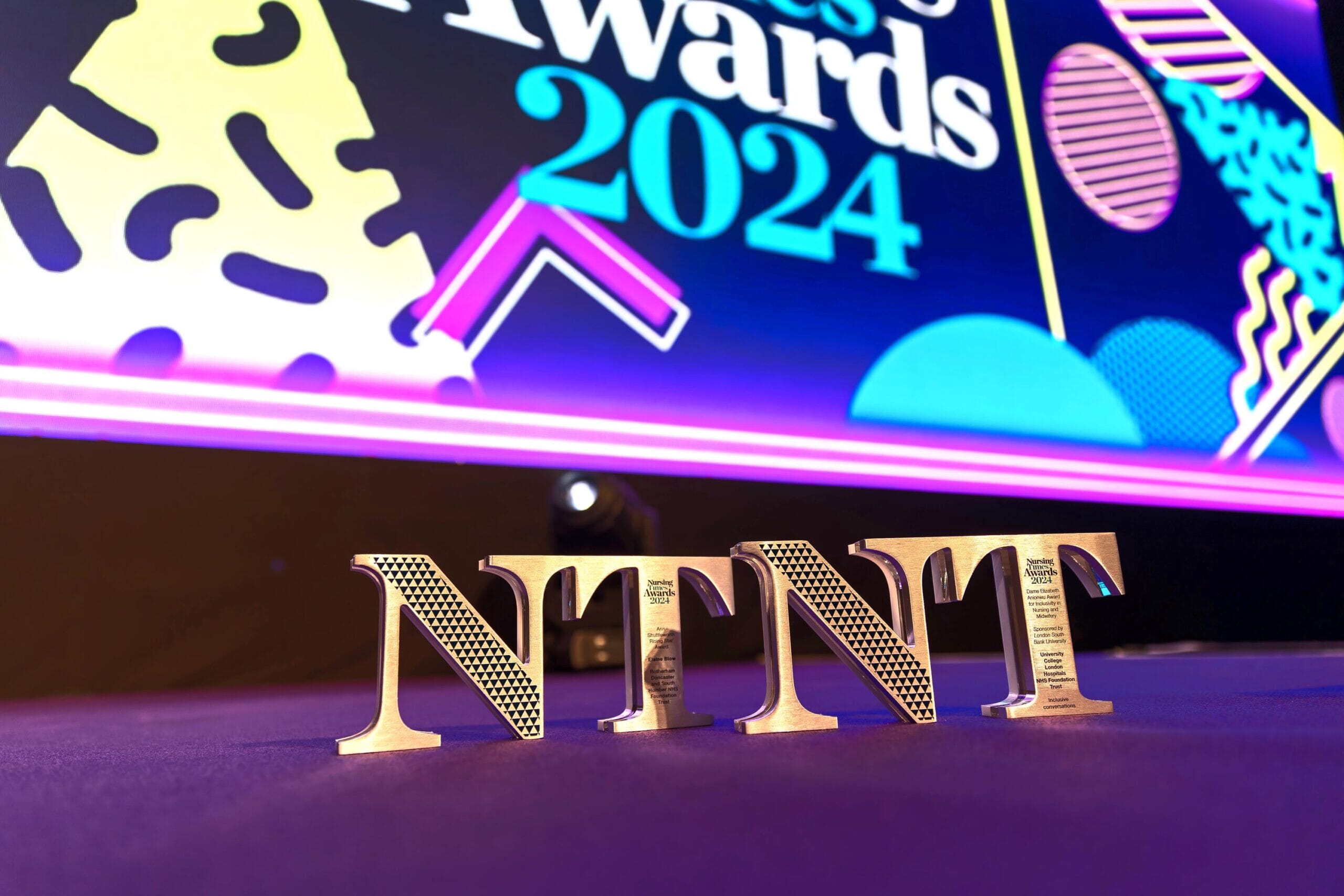 Nursing Times Awards - on stage