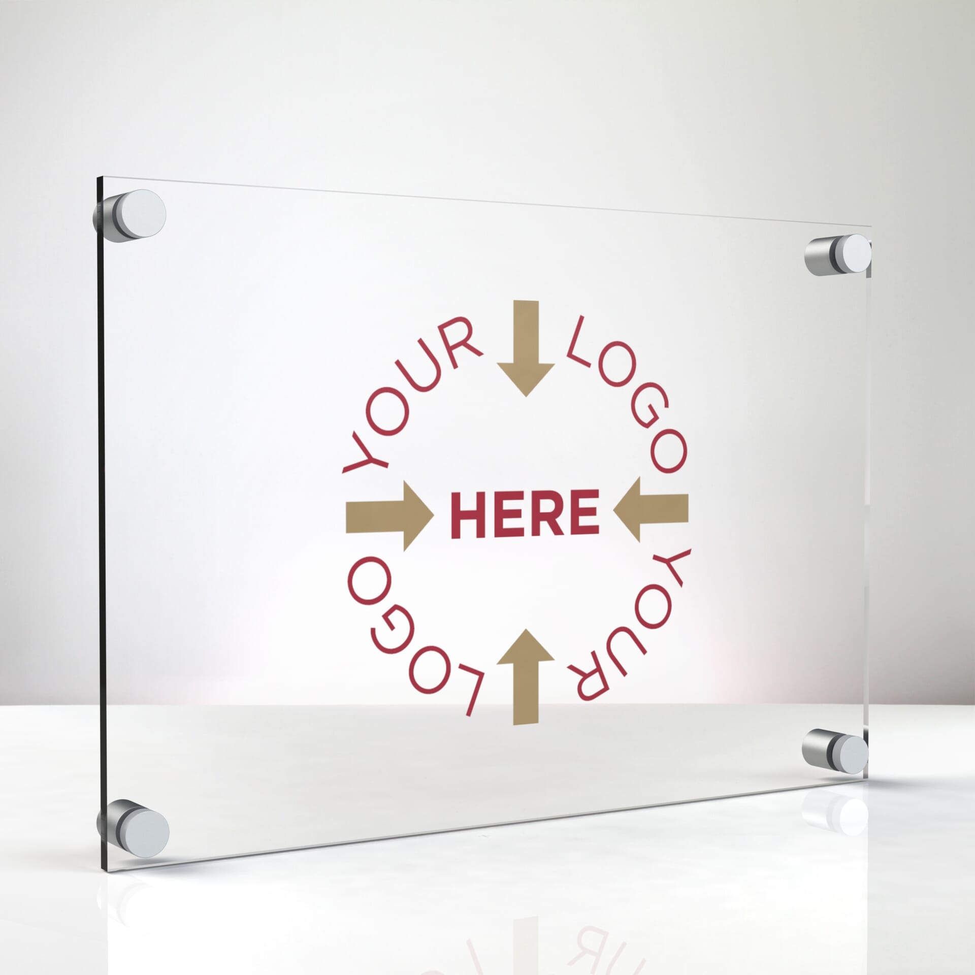 Custom clear acrylic wall plaque