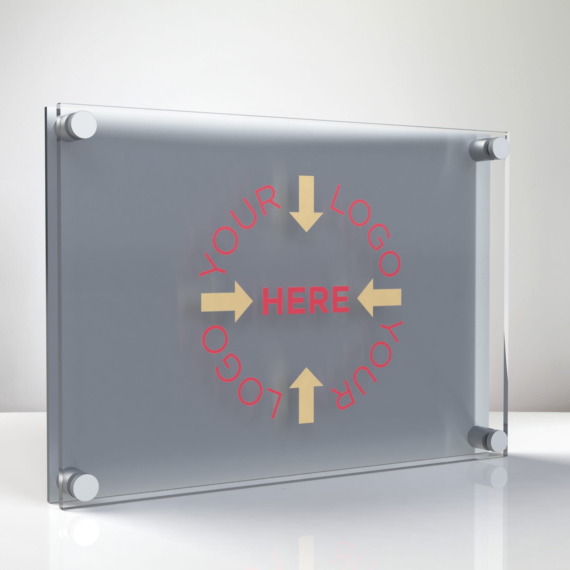 Custom dual-layered acrylic wall plaque
