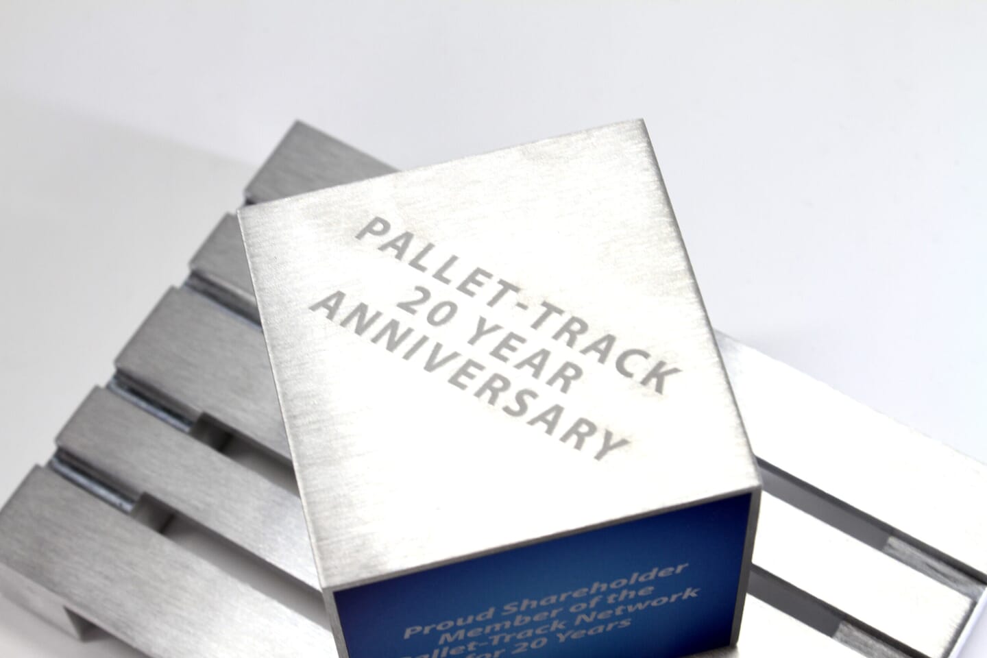 Pallet-Track Anniversary Awards - 20 year engraving